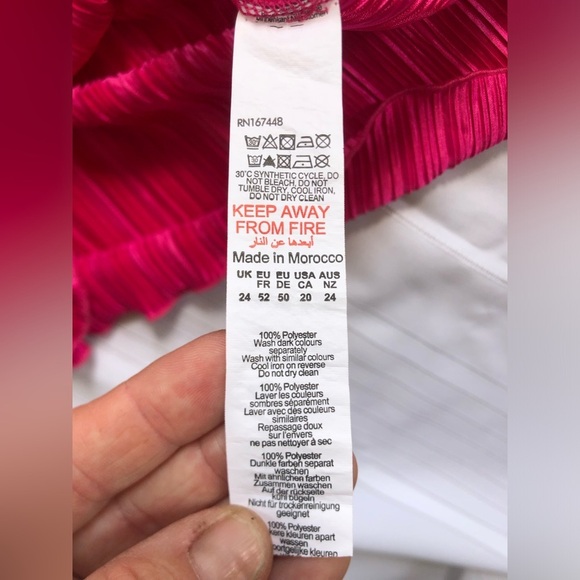 Pink Long Sleeve Dress with Ruffle Detail - Picture 10 of 12